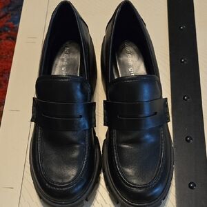 Black Chunky Platform Loafers